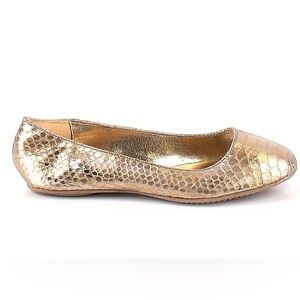 Lucky Brand Metallic Snake Print Flats